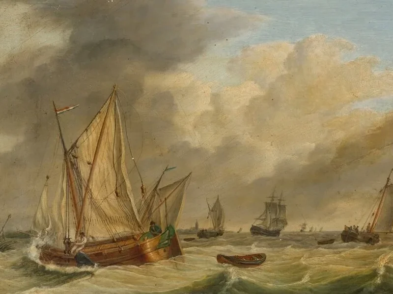 1776-Johan Hendrik Boshamer - Paesaggio marino